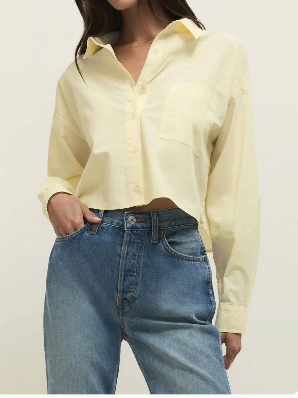 NWT Z Supply Lisette Poplin Top in Pineapple